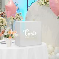 Hochzeits-Kartenbox Empfangsbox DIY Acryl-Kartenaufbewahrungsbox für Geschenke Spenden Kartonverpackung - für Babypartys Geburtstage