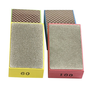 Disque de meulage diamanté portatif 90x55mm, grain 400, résistant à l'usure, pour le traitement des céramiques, forme rectangulaire - Product Image 3