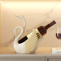 Soporte para Vino Tinto Swan Creative, Diseño Pastoral, Estante para Vino de Alta Gama para Sala de Estar, Mueble de TV o Restaurante