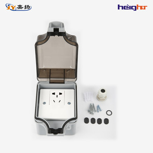 กล่องปลั๊กไฟกันน้ำกลางแจ้ง NP1 5 ช่อง 10A IP66 ปลั๊กติดผนัง ABS พร้อมฝาปิดโปร่งใสสำหรับใช้กลางแจ้ง - Product Image 3