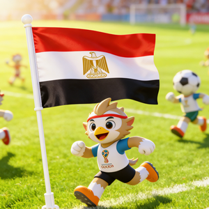 Bandiere a Mano dell'<span class=keywords><strong>Egitto</strong></span> 2026, Vendita all'Ingrosso, Bandiere di Nove Paesi Africani, Decorazione per la Festa Nazionale in Poliestere - Product Image 5