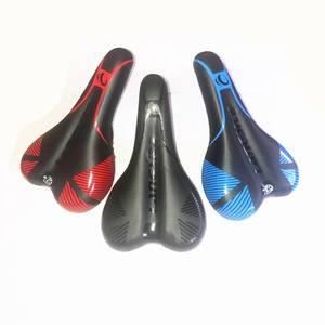 Sillín de Bicicleta Dunlop Negro Azul Rojo, Asiento Cómodo para Bicicleta de Montaña, Accesorio de Ciclismo Unisex para Adultos - Product Image 3