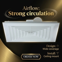 Ventilateur d'extraction de plafond carré 24 pouces, haute performance, silencieux, pour salle de bain, douche et cuisine domestique