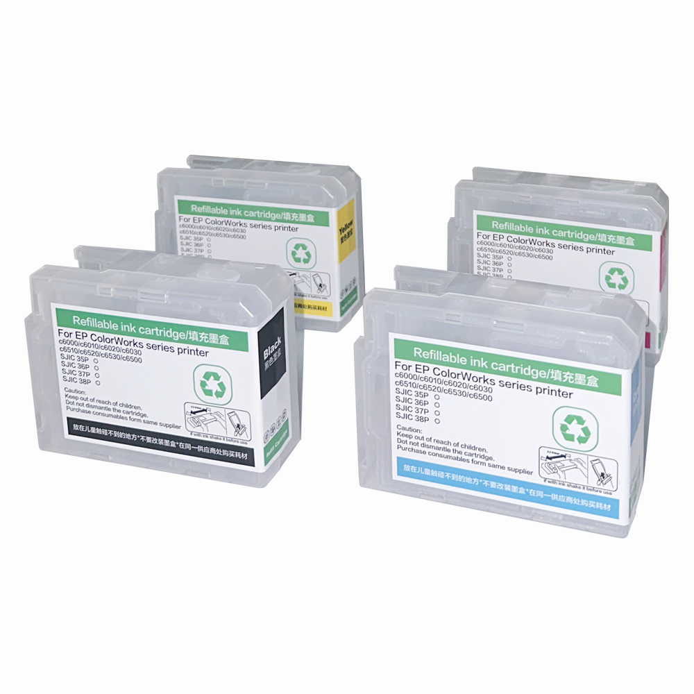 Wel-Try SJIC42P совместимый многоразовый картридж с чипом для принтера Epson ColorWorks C4000