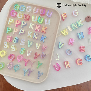 Perles <span class=keywords><strong>de</strong></span> lettres transparentes en gros, grandes perles acryliques, accessoires <span class=keywords><strong>de</strong></span> sac DIY, chaîne <span class=keywords><strong>de</strong></span> téléphone faite à la main, matériel créatif pour cadeaux, perles <span class=keywords><strong>de</strong></span> lettres - Product Image 2