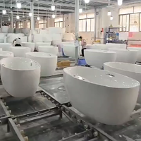 Baignoire en acrylique pour la maison, idéale pour les petits appartements, style hôtel