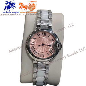 Reloj de Pulsera de Cuarzo Ronda de Lujo Informal para Mujer, Estilo Ejecutivo, Correa de Cuero Italiano y Acero Inoxidable, Resistente al Agua 10 Bar - Product Image 1