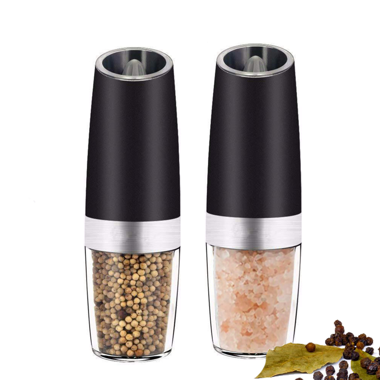 Electric Salt and Pepper Grinder Set Stainless Steel Spice Mills for Kitchen