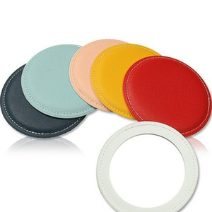 Manufacturer supplies leather makeup <b>mirrors</b>, Korean style portable makeup <b>mirrors</b>, solid color <b>small</b> <b>mirrors</b>, and wholesale - Product Image 4