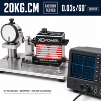 Servomoteur de queue XQ-POWER XQ-BLS8120H 20KG 12V HV Brushless Étanche Numérique à Engrenages Métalliques pour Hélicoptère RC 0.03s OEM Vente en Gros