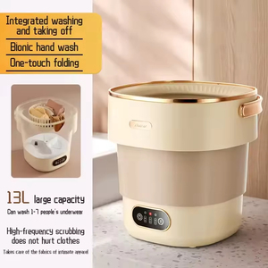 13L Mini Automatic Washing Machine, Foldable Underwear, Children's Baby, Pet Clothes, <b>Socks</b> With Rotary Dryer Plastic Housing Mi - Product Image 3