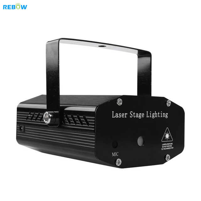 Rebow Drop Shipping Stage Laser Projector Lighting Mini LED Disco Light for Night Club