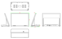 Soporte de Escritorio en Forma de L para Tablet Táctil Android Todo en Uno, Tablet Android Delgada de 10.1 Pulgadas para Pedidos de Comida