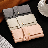 Pochette à bijoux en microfibre de luxe avec logo personnalisé, organiseur pour bagues, boucles d'oreilles, colliers et petits bijoux