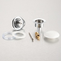 Égouttoir de lavabo Joyhoo de haute qualité, corps en laiton de 3,5 cm avec grand couvercle en céramique blanche, installation simple à ressort pour salle de bain
