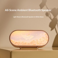 Lampe d'ambiance LED 3-en-1 avec haut-parleur Bluetooth, bruit blanc, gradation progressive, rechargeable, portable, pour la décoration intérieure, chambre à coucher, cadeaux
