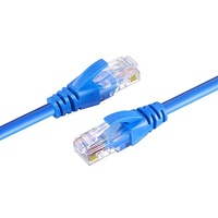 Kabel Patch Cord RJ45 8P8C Berlapis Emas Cat5e Konduktor Tembaga Padat UTP FTP SFTP