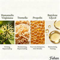 Tonique Visage Hydratant et Raffermissant à la Propolis Naturelle Biologique, aux Extraits de Tremella, Centella Asiatica, Chèvrefeuille et Hamamélis, Anti-rides