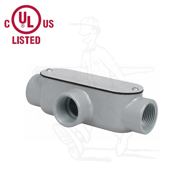 PST T Type LB LL LR T C Type 3/4'' Rigid Aluminum Emt Threaded Conduit Body for Grey for Electric Wires Installation