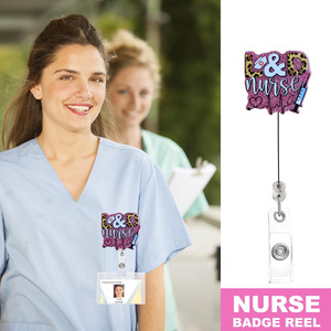 Badge porte-clés en acrylique LD transfrontalier, motif seringue, pour la Journée des infirmières, avec boucle de retrait facile pour carte d'identité d'hôpital - Product Image 2