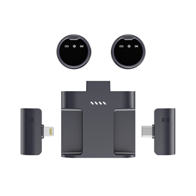2026 AI Noise Cancelling Lavalier Wireless Microphone Transmission Audio Recording Mic