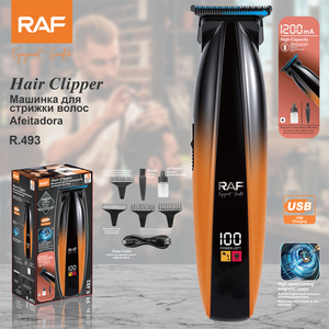 Tondeuse à cheveux sans fil rechargeable USB RAF 1200 mA avec affichage numérique, moteur magnétique haute vitesse, pour barbier et toilettage, modèle R.493, 1 produit inclus - Product Image 6