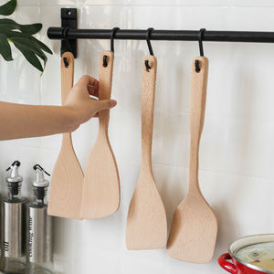Beechwood Wooden Spatulas 4 Piece Set Nonstick Kitchen Utensils For Nonstick <b>Pans</b> - Product Image 2