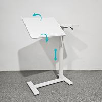 Bureau de bureau ergonomique moderne en métal à pied unique, mobile, pneumatique, réglable, écologique, avec plateau inclinable, vente chaude