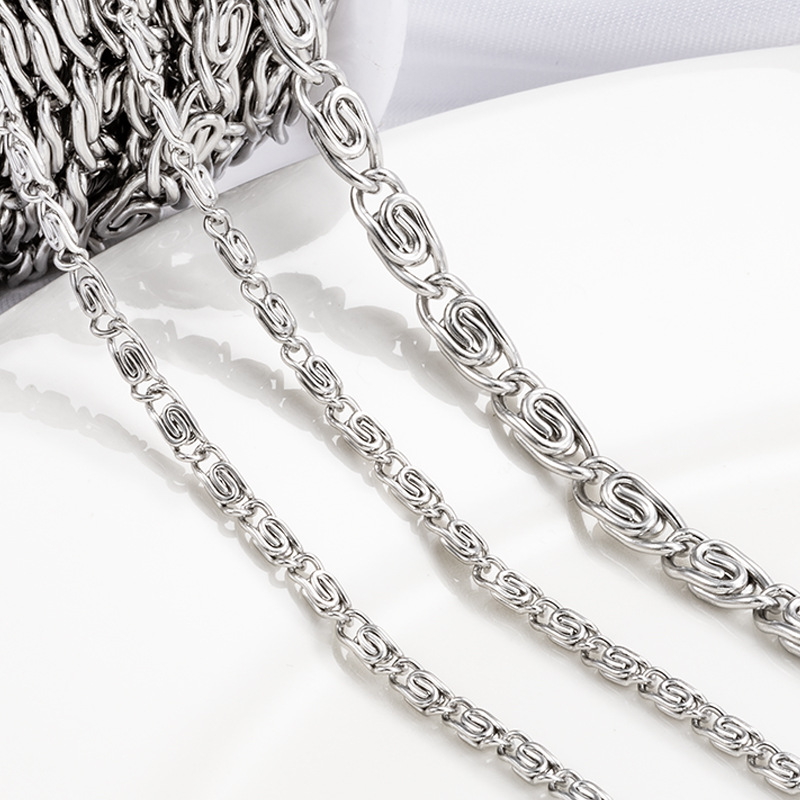 New Design Stainless Steel Chain Jewelry Making Necklace Bracelet Factory Supplies Fashion Chain for DIY Accessories