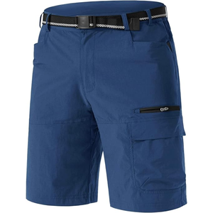 Shorts cargo pour homme, imperméables, respirants, légers, à séchage rapide, multi-poches, taille élastique, pour la randonnée, vêtements d'été pour l'extérieur - Product Image 3