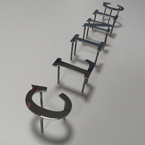 Al aire libre espejo Oficina de la compañía de Metal <span class=keywords><strong>Interior</strong></span> carta señalización 3d pulido montado en la pared de la señal - Product Image 2