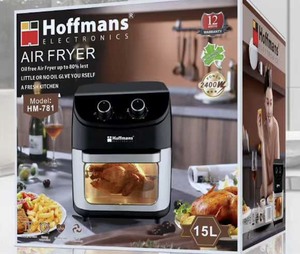 Hoffmans 2400W 15L Air Fryer 220V Visible Window Household PTFE Non-Stick Coating Stainless Steel Digital Control Oven Africa - Product Image 2