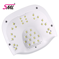 Lampe UV LED SML pour ongles avec écran numérique, quatre modes de minuterie (30s, 60s, 99s), séchoir rapide pour vernis gel, idéal pour salon de manucure et usage domestique