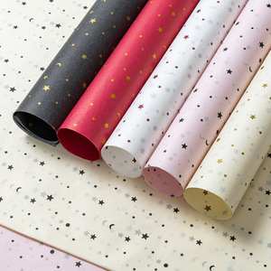 Star Moon <b>Pattern</b> Craft <b>Paper</b> Rolls Gold Foil Printed Eco-Friendly Gift Wrap Tissue <b>Paper</b> for DIY Projects - Product Image 5