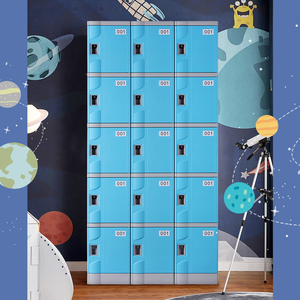 Casier de rangement moderne en plastique ABS personnalisé, assemblé, à 4 portes, avec serrure à clé, étanche, pour chaussures et vêtements, idéal pour salle de sport, chambre et piscine - Product Image 4