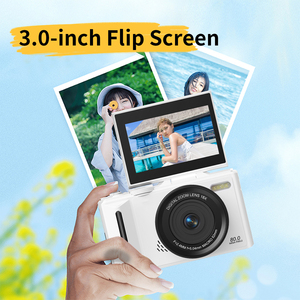 กล้องดิจิตอลเรโทร 5k 80MP หน้าจอพลิก 3.0 นิ้ว ซูมดิจิตอล 18 เท่า ออโต้โฟกัส เซ็นเซอร์ CMOS รองรับการ์ด TF แบตเตอรี่ลิเธียม กล้องวิดีโอขนาดกะทัดรัด - Product Image 6