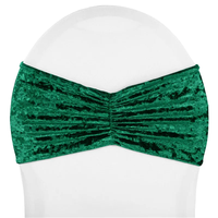 Nœuds de chaise élégants en velours extensible avec volants pour la décoration de mariages, événements et fêtes