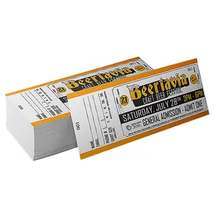 Low Price Thermal Paper Ticket Customized Event Show Ticket Voucher Cash Coupon Admission Entrance Tickets