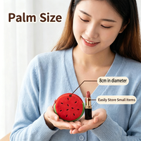 Porte-monnaie en peluche mignon en forme de fruit, porte-clés, mini sac à fermeture éclair de 8 cm pour écouteurs, pochette de rangement Kawaii pour filles et enfants