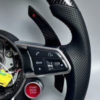 Volant en fibre de carbone LED pour Audi B8 R8 B9 B8.5 A1 A3 A4 A5 A6 A7 A8 S4 S5 RS6 RS5 RS7 S7 TT, style sport