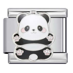 <b>Cute</b> Panda Chinese Style <b>Bracelet</b> Stainless Steel Gold Plated Modular Watch Strap Chain Unisex Gift Jewelry - Product Image 2