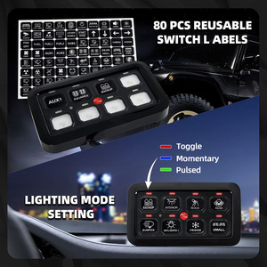 ชุดไฟสปอร์ตไลท์ LED สำหรับดัดแปลงรถยนต์ พร้อมแผงควบคุมสวิตช์ 6-8 ช่อง ระบบจ่ายไฟ สำหรับรถจี๊ป แรงเลอร์ ยูทีวี และเรือ - Product Image 4