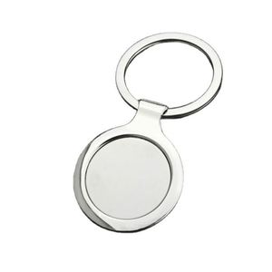 WSY878 <b>Custom</b> Logo Blank Sublimation Car Promotional Stainless Steel Metal Blank Keychain Home Keyring for Promotion Gift - Product Image 2
