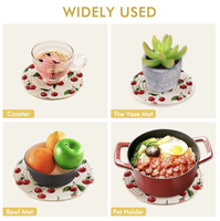 Sous-plat en corde de coton tressée, design personnalisé, écologique, résistant à la chaleur, antidérapant pour plats chauds, dessous de verre de cuisine