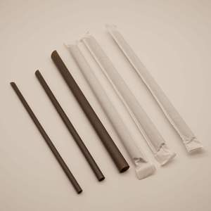 Pajitas Biodegradables Desechables de Fibra de Café, Grado Alimenticio, Envueltas Individualmente, 200mm, para Cafeterías, Té con Leche y Uso Doméstico - Product Image 5