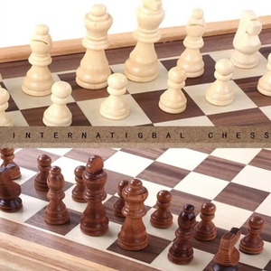 Zhiqu - Juego de Ajedrez Chino Grande de Madera, Tablero Plegable Interactivo de Madera Maciza, Educativo para Niños, Portátil para Interiores y Exteriores - Product Image 3