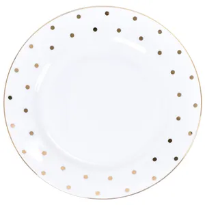 High-End Popular Gold Dot Dinnerware Sets Porcelain Ceramic Cup And Plate Set