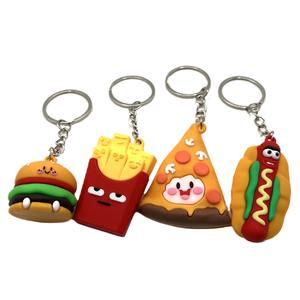 2025ใหม่พวงกุญแจแฟชั่น PVC สุดสร้างสรรค์จำลองเฟรนช์ฟรายส์พิซซ่าฮอทด็อกตกแต่งสำหรับงานอีเวนท์ของขวัญเล็กๆสังกะสีอัลลอย - Product Image 6