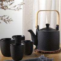 Huada ชุดชาและกาแฟพร้อมถ้วยชา,พอร์ซเลนสไตล์ญี่ปุ่นพร้อมกาน้ำชาและที่กรองสำหรับงานปาร์ตี้