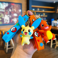 Porte-clés 3D en silicone non toxique, motif dessin animé Pika, pendentif mignon Geng Ghost Can Reach Duck Doll, pour sac et voiture